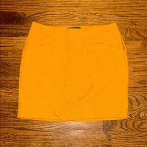 Tweed mustard yellow pencil Women's Skirt